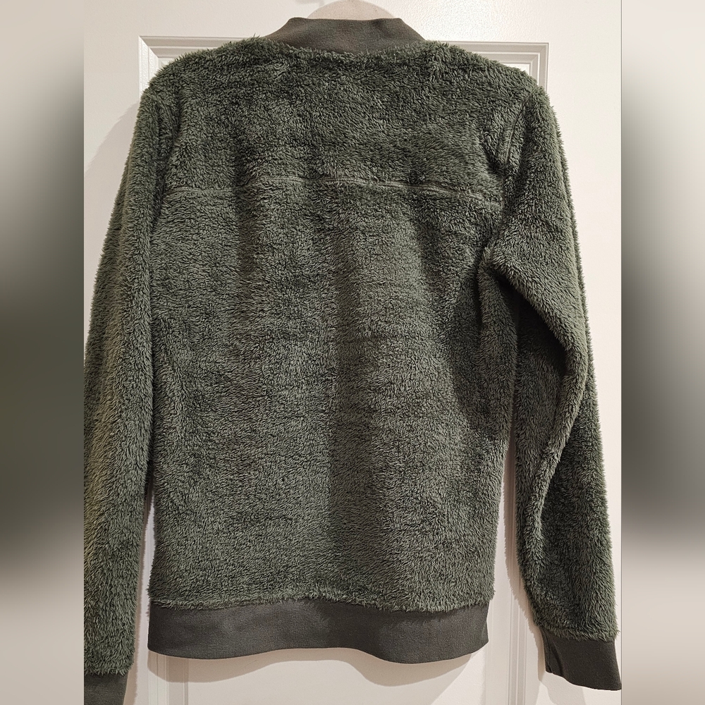 Marmot Sherpa Fleece Bomber Jacket Green Full Zip Women’s Medium Cozy - Picture 3 of 6